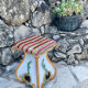 Italian ceramic garden stool