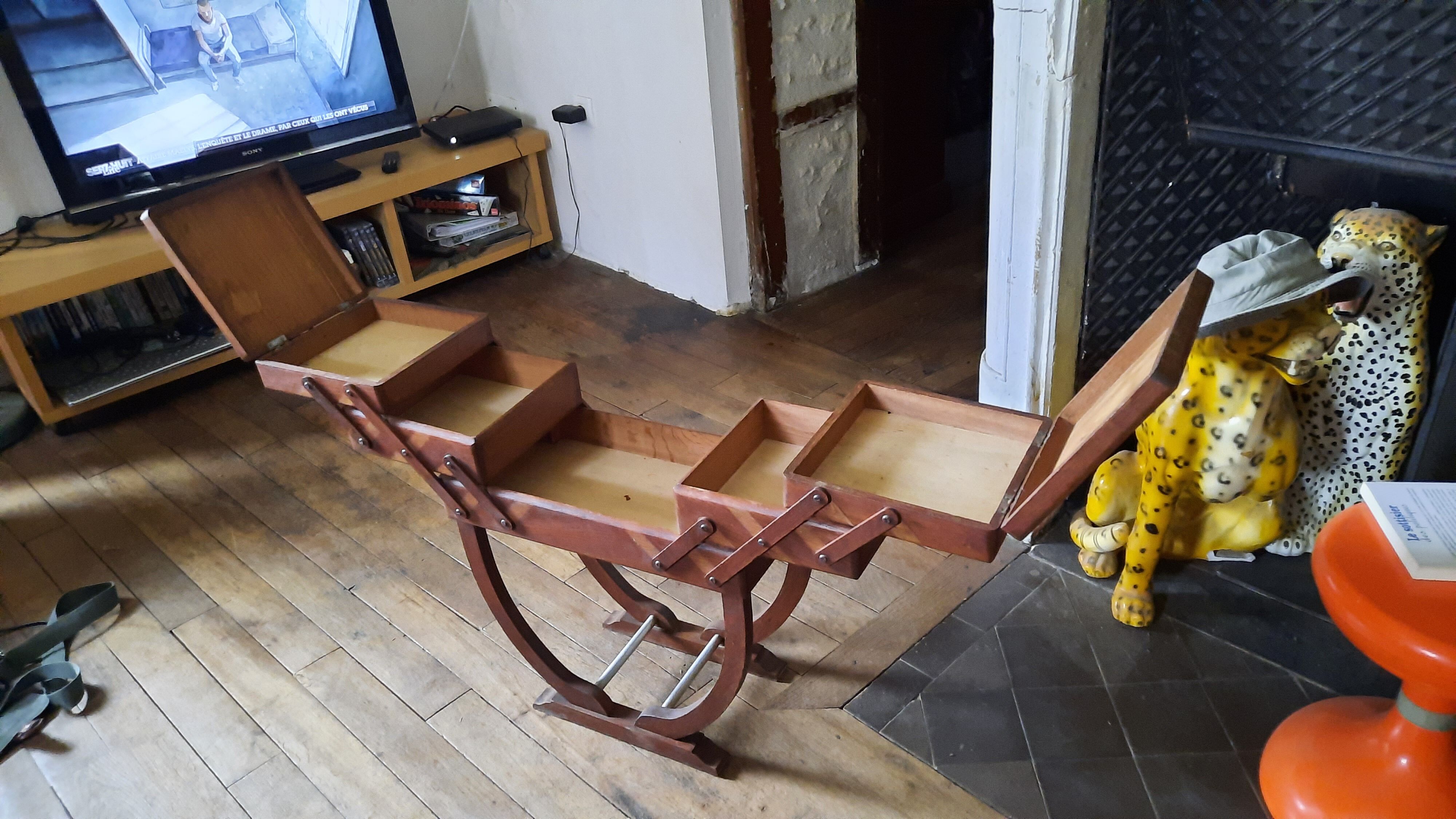 Art Deco style sewing worker