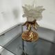 Pair of vintage floral wall lights or small pendant lights – glass deposition