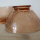 Duo of pink glass bowls