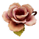 Rose-shaped earthenware candle holder