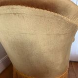 Mustard velvet armchair