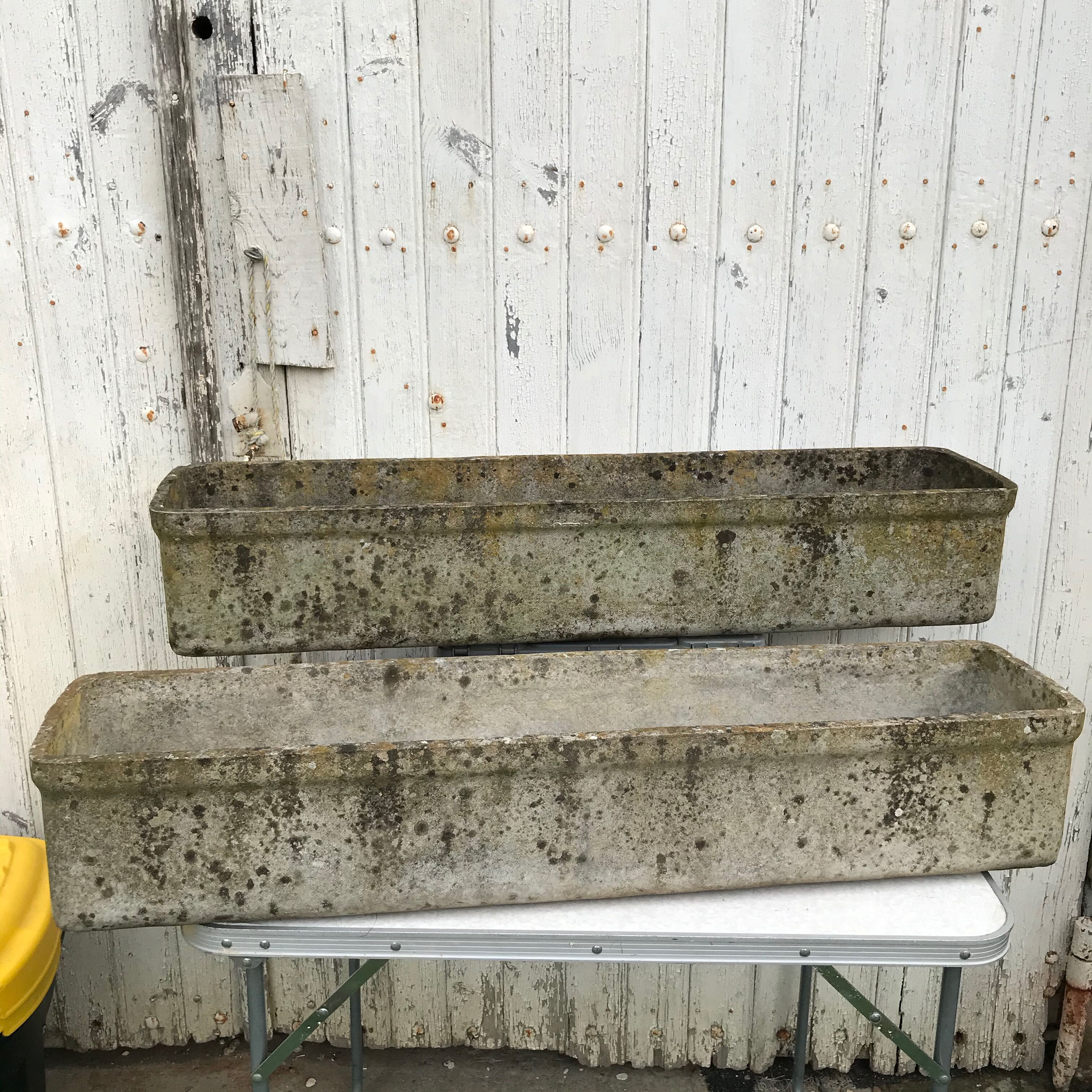 Pair of vintage fibrociment planters