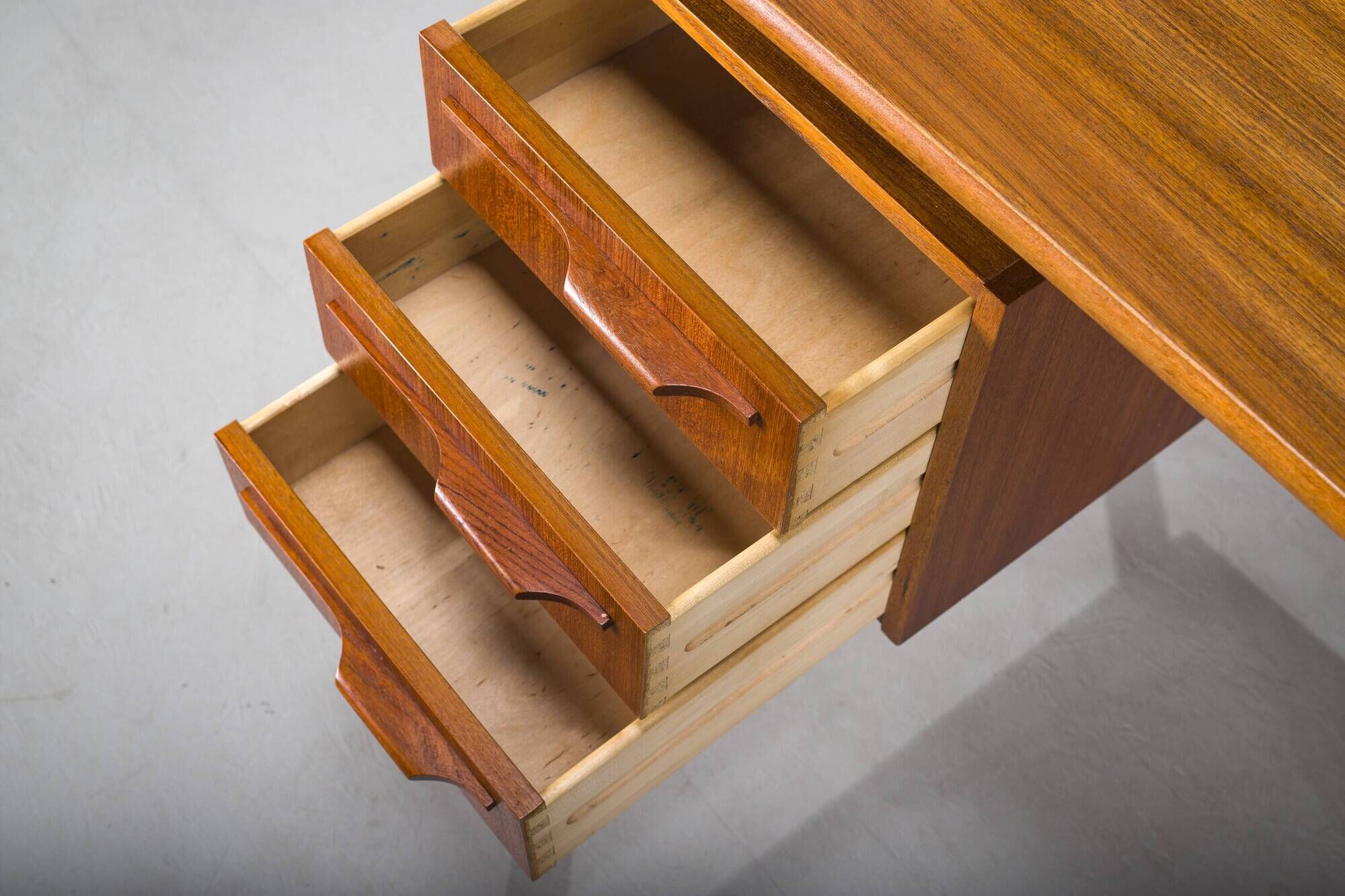Danish Teak Boomerang Desk by Imha Mobelfabrik, 1970s