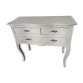 Commode en bois peint en gris