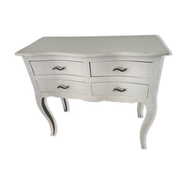 Chest of drawers in wood painted grey