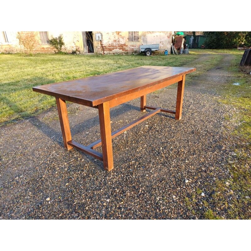 Country farmhouse table in oak
