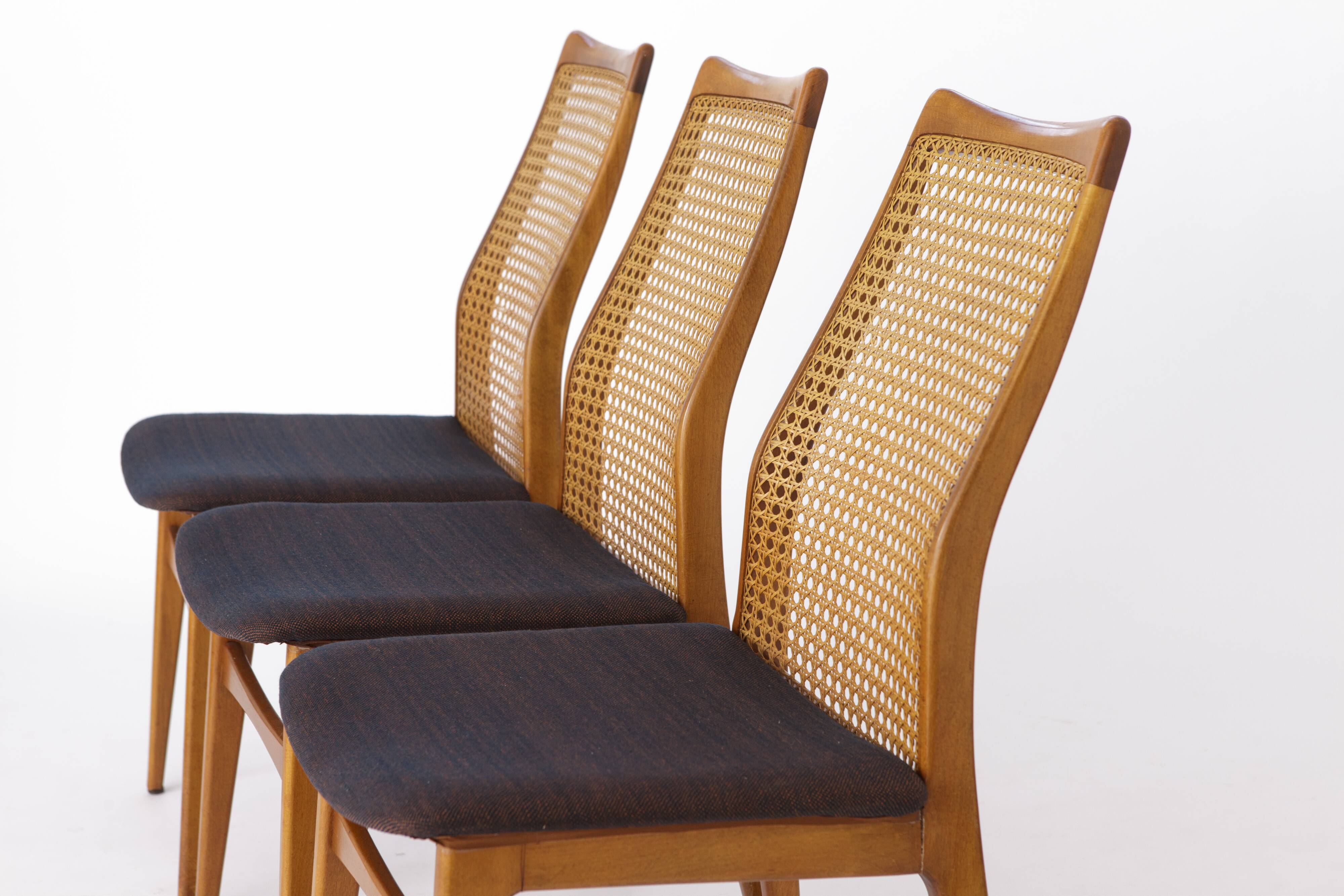 3 Vintage Chairs 1960s Germany by Wilhelm Benze