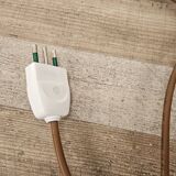 Mid-Century Murano Glass Floor Lamp in Wood and Metal with 3 Light Points