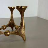 Midcentury Brutalist Bronze Candleholder by Michael Harjes, Germany, 1960s