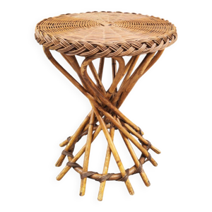 Table d'appoint en rotin
