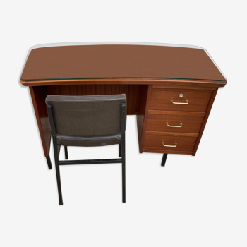 Bureau années 70 et sa chaise