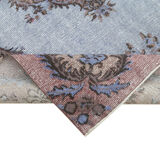 Handmade oriental 1980s 187 cm x 285 cm blue rug