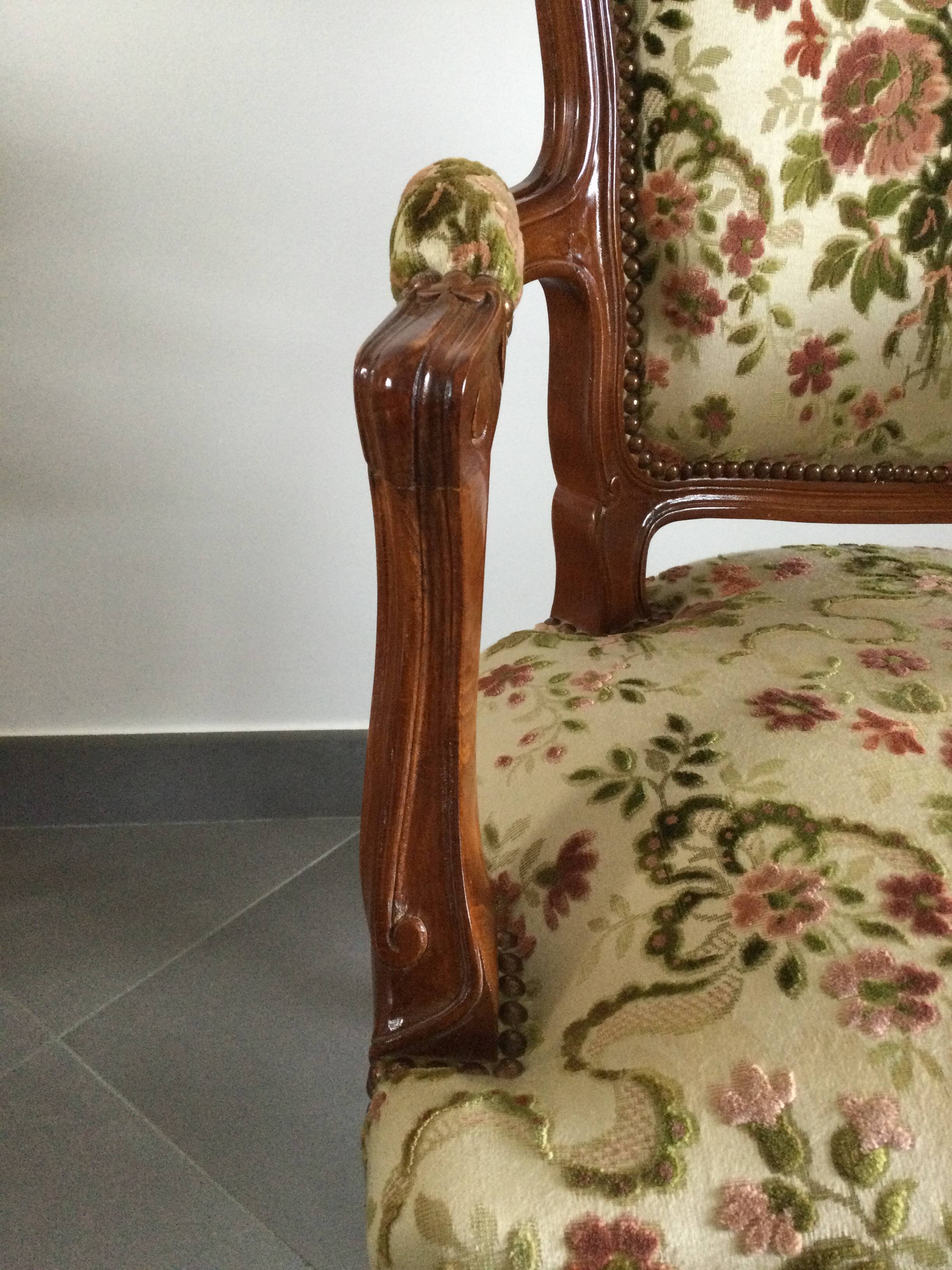 Louis XV Style Armchair In Cherry
