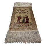 Signed Istanbul silk rug, circa 1920