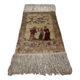 Tapis Istanbul en soie signé, vers 1920