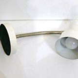 White lacquered metal lamp