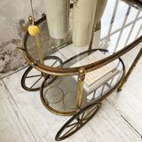 Cart serves brass bar