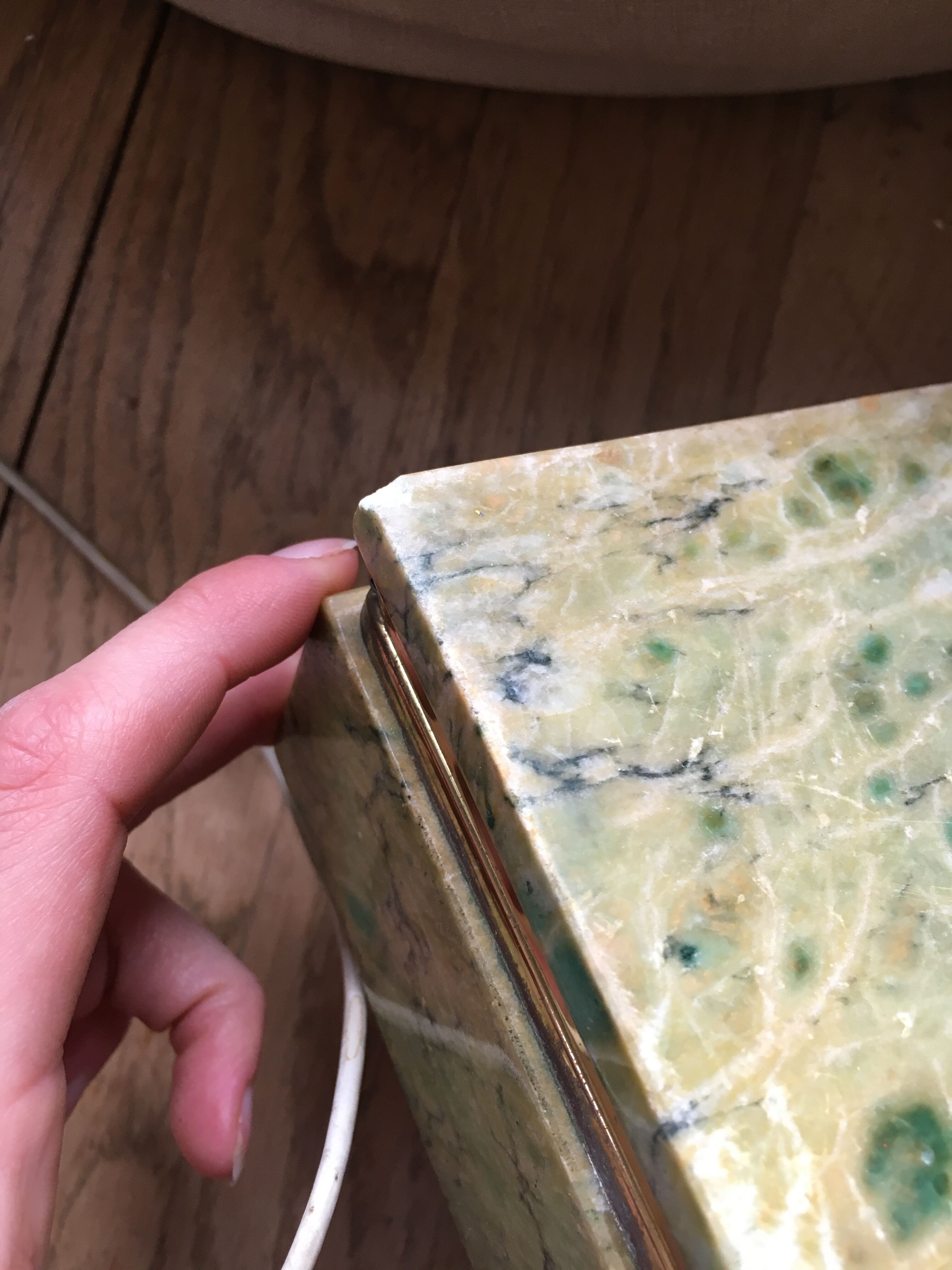 Boite italienne en marbre vert