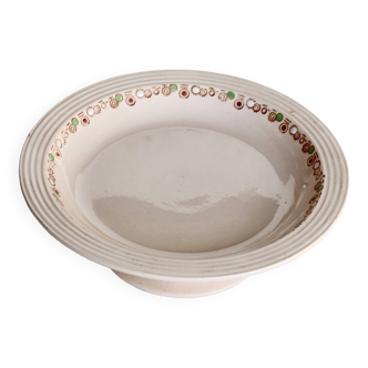 Antique Longwy compote in pink earthenware - Betty series - Art Deco design