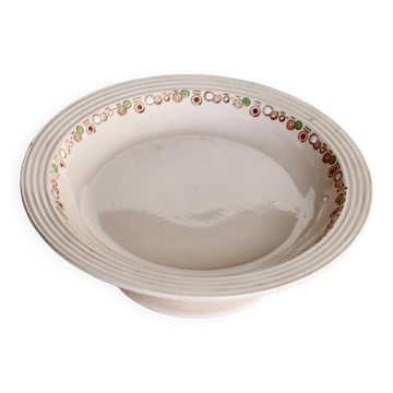 Antique Longwy compote in pink earthenware - Betty series - Art Deco design