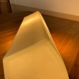 Vintage wall lamp, opaline and prismatic glass, Holophane 1960