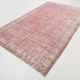 7x11 Pale Red Classic Vintage Rug, 204x335Cm