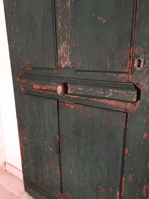 A large old-fashioned entrance gate beautiful farmhouse - vintage chalet decoration 19th century