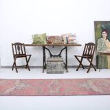 3x10 Soft Pastel Pink Vintage Runner Rug, 87x300Cm