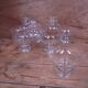 9 vintage engraved champagne glasses 1950