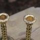 Pair of antique gilt brass candlesticks – Made in England – vintage style