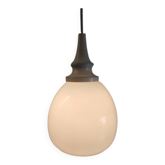 Scandinavian globe opaline suspension style - 1960s/70s