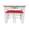 Table with two vintage matching stools