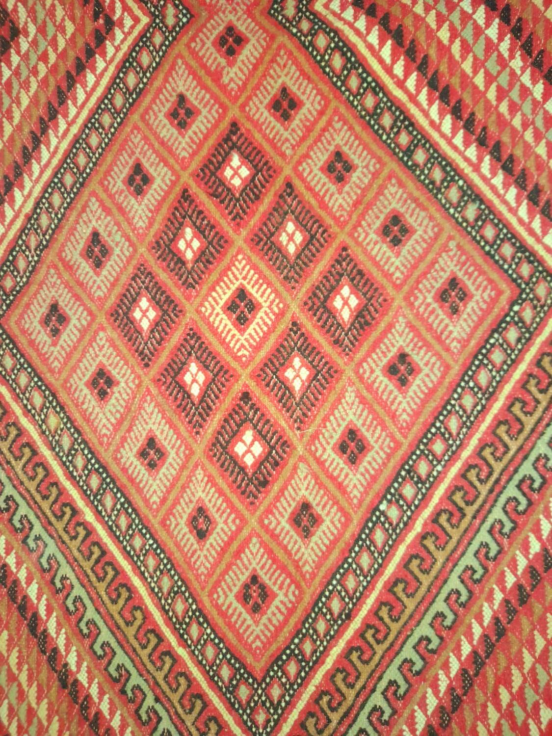Large vintage Tunisian mergoum rug 258x330cm