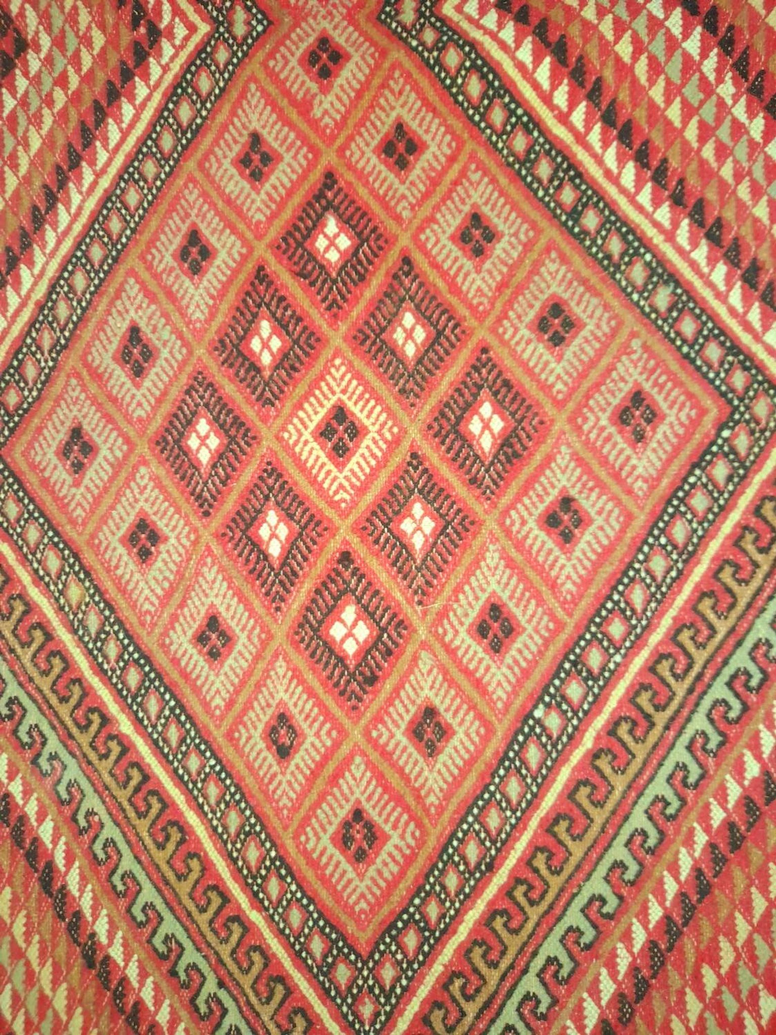 Large vintage Tunisian mergoum rug 258x330cm