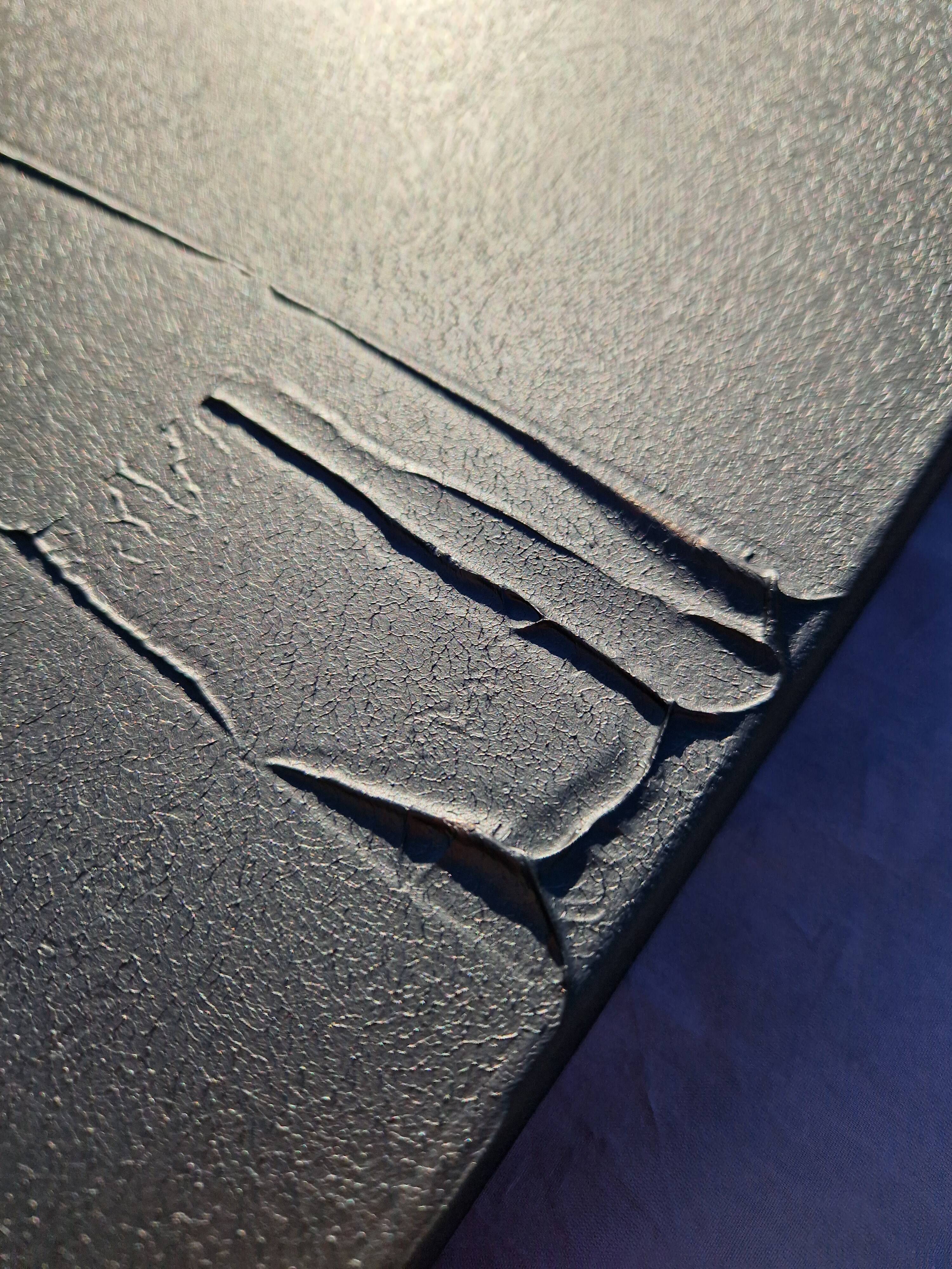 Minimalist monochrome abstract painting black