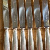 12 large Christofle Ribbons silver metal knives