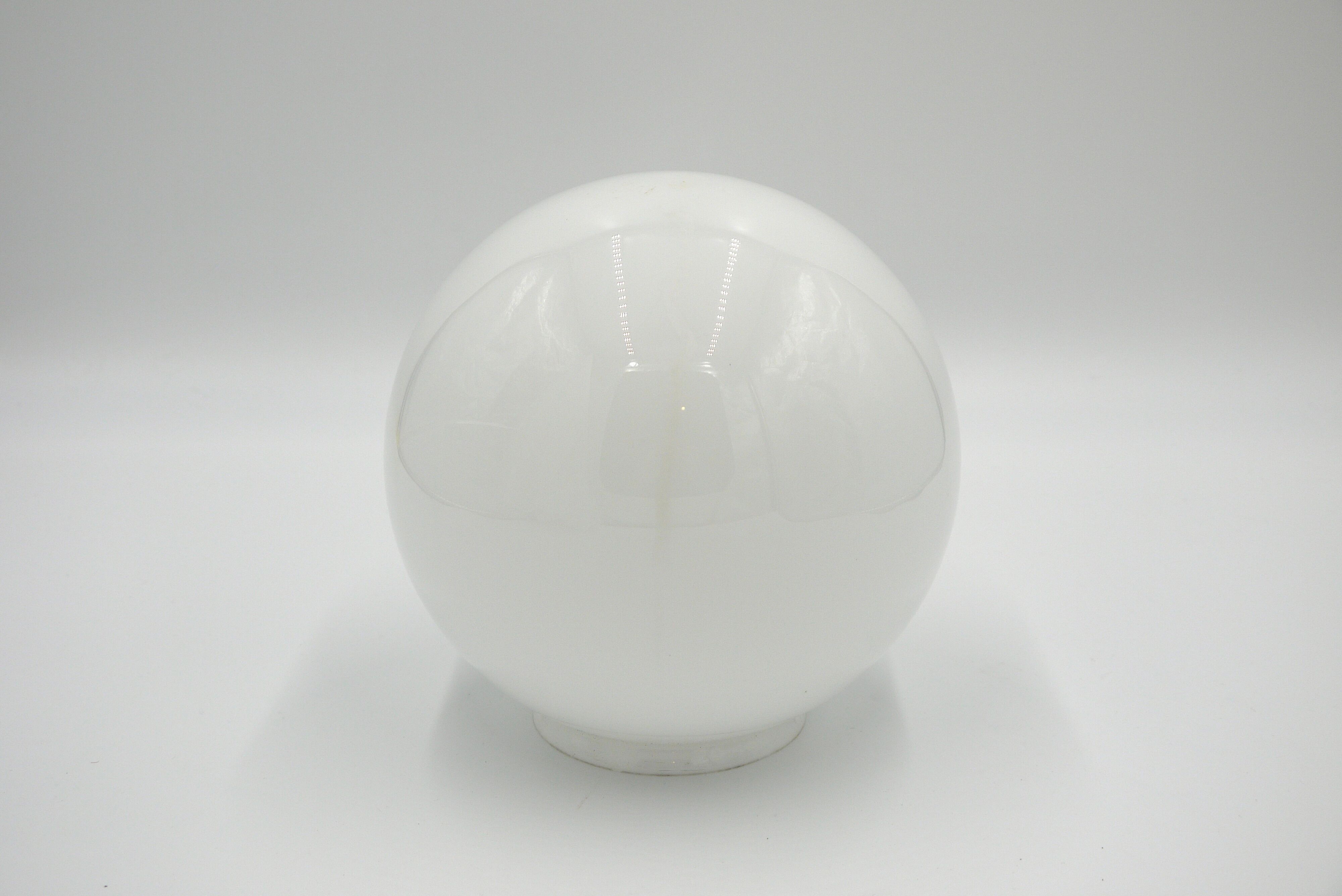 White glass globe