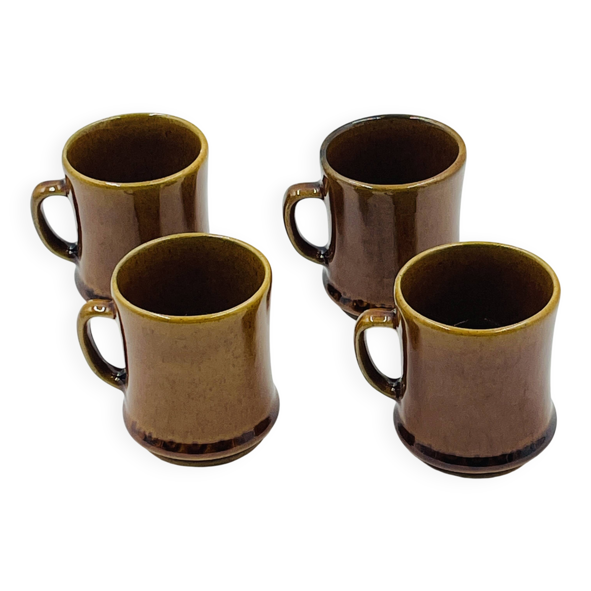 Lot of 4 Espresso Cups Deco Hälsingborg Bari 15/1 Brown