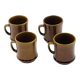 Lot of 4 Espresso Cups Deco Hälsingborg Bari 15/1 Brown