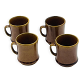 Lot of 4 Espresso Cups Deco Hälsingborg Bari 15/1 Brown