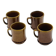 Lot of 4 Espresso Cups Deco Hälsingborg Bari 15/1 Brown