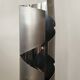 Large sculptural lamp in chrome-plated and brushed metal, 1970s design