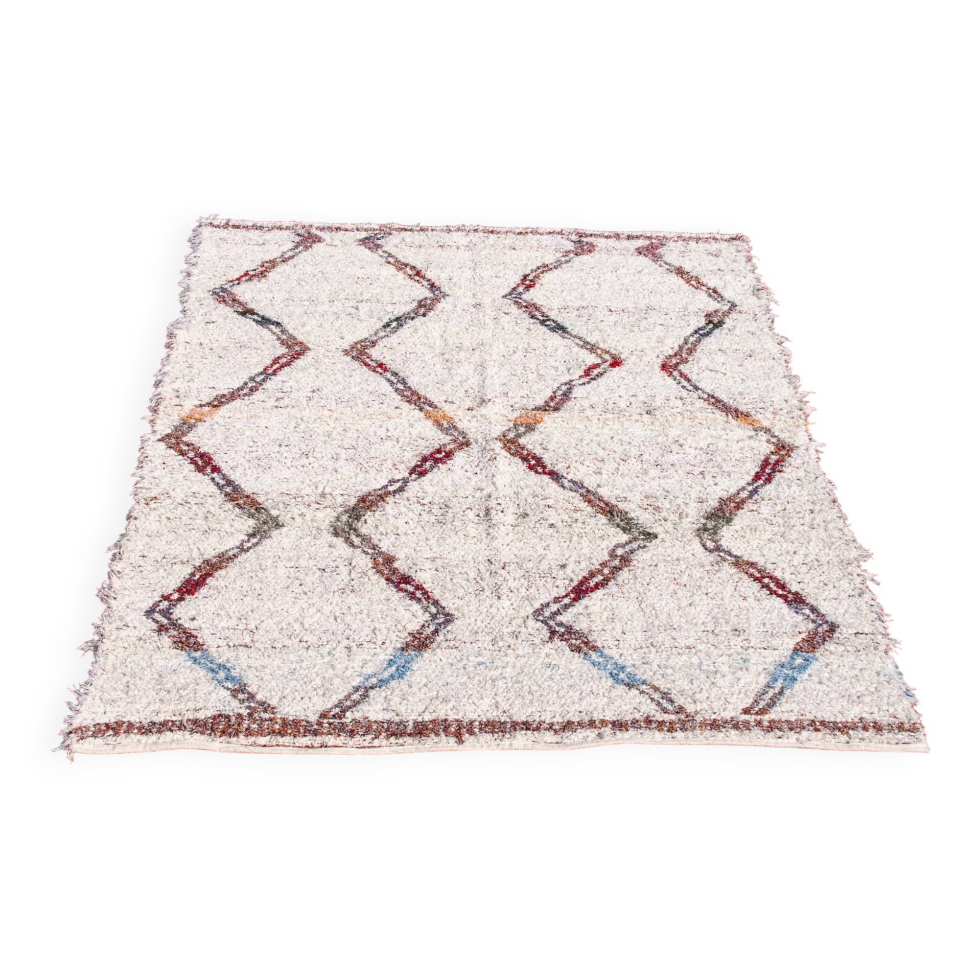 Recycled cotton handmade rug - Reversible - Multicolor