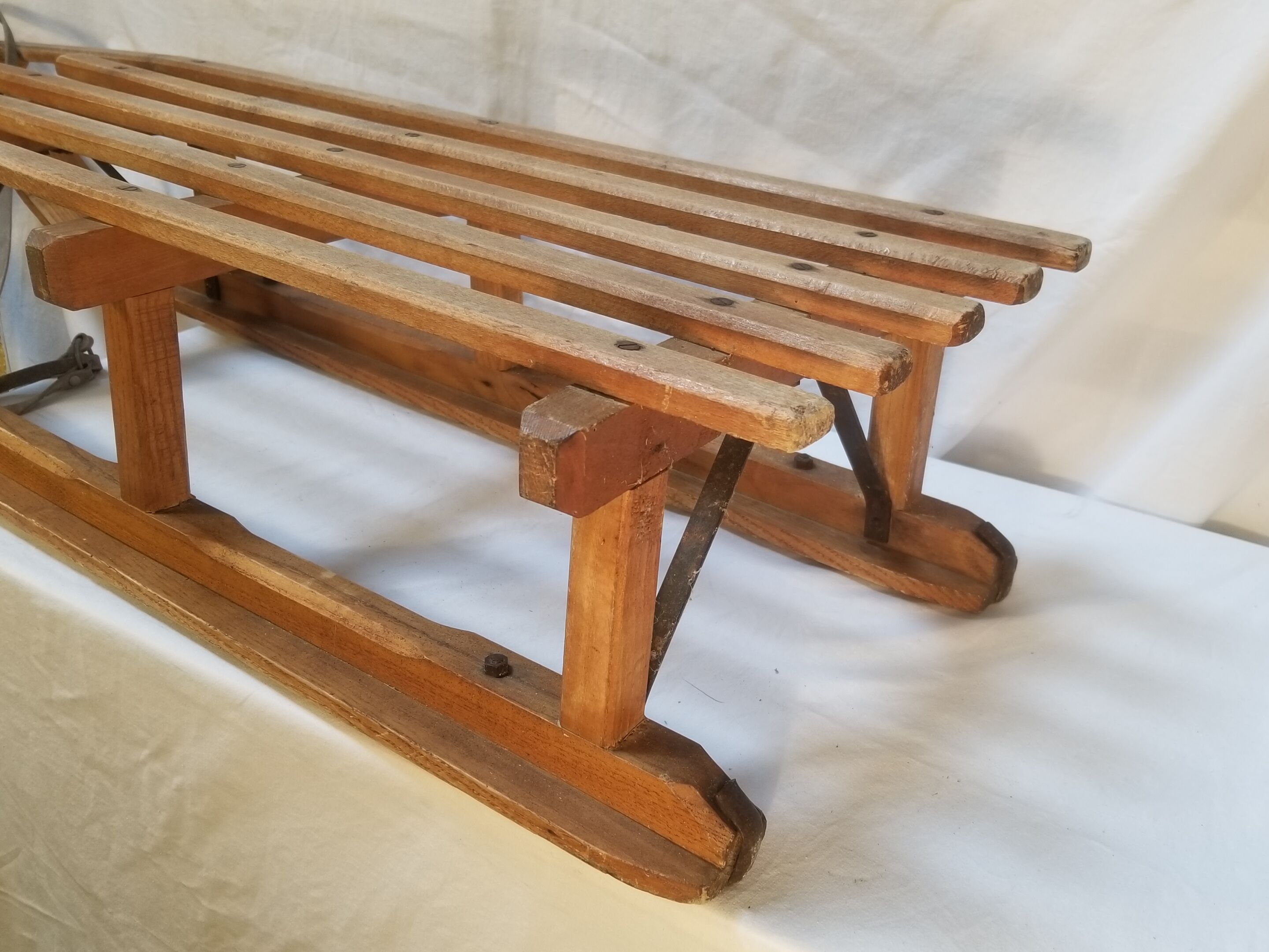 Old wooden sledge large size - 104 cm