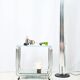 Tubular dessert trolley in chrome, glass and mirror, Italy, 1970s.