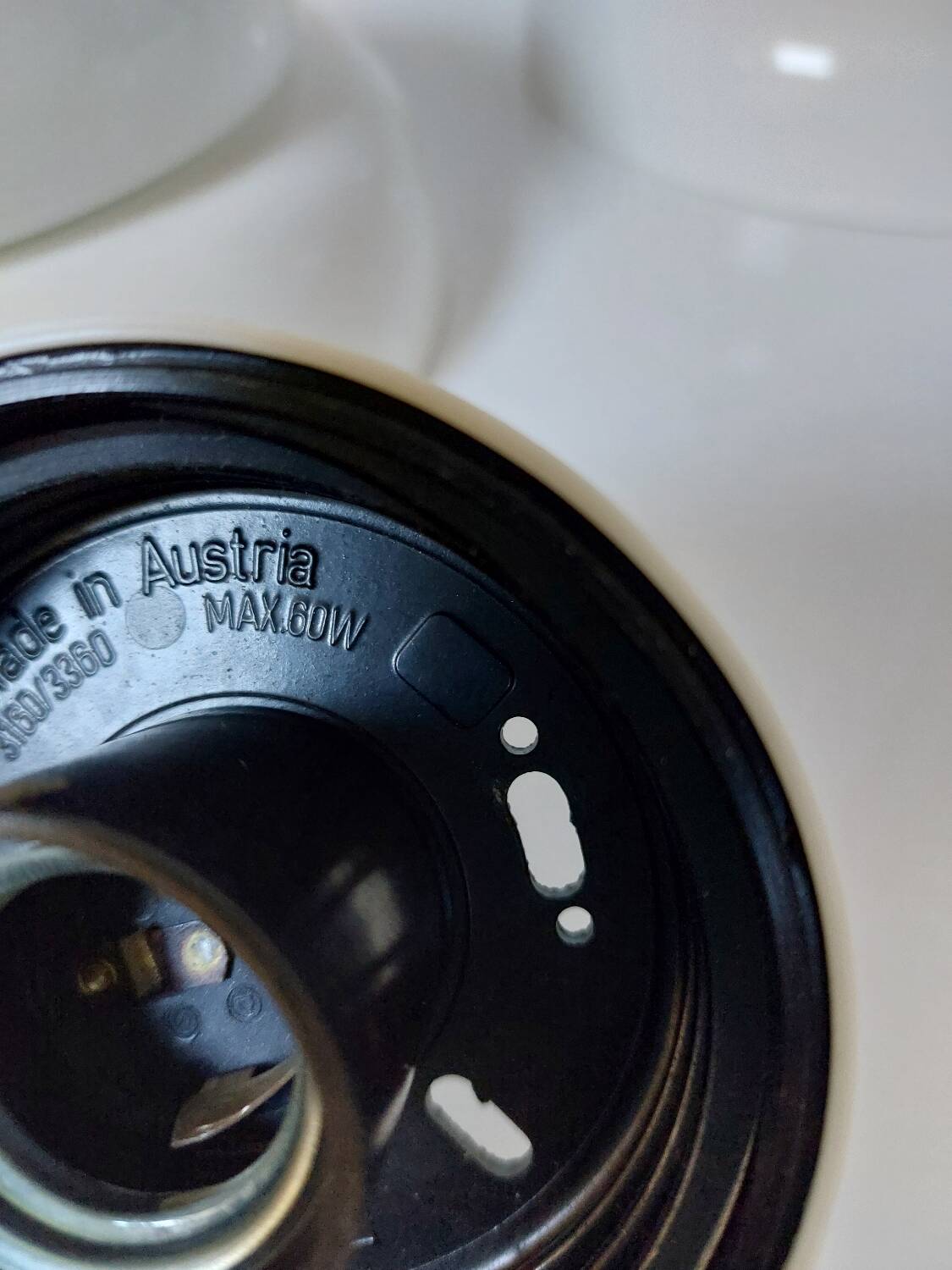 Suite of 3 space age wall lights, Austria 1970