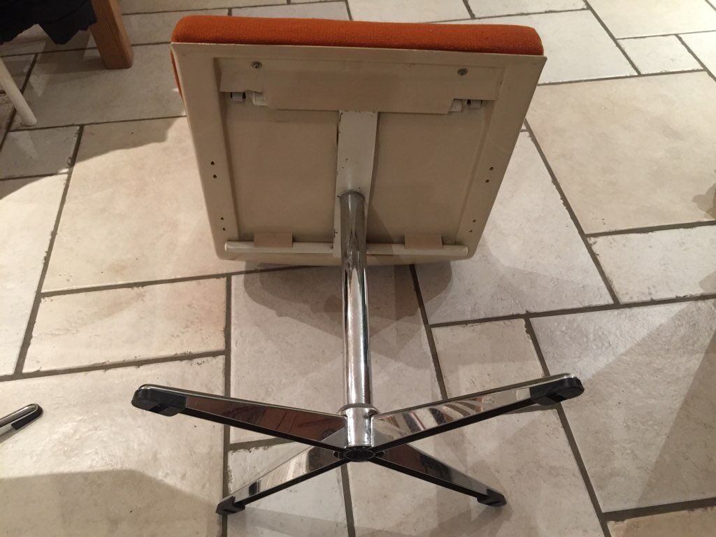 Pair of desk chairs vintage orange