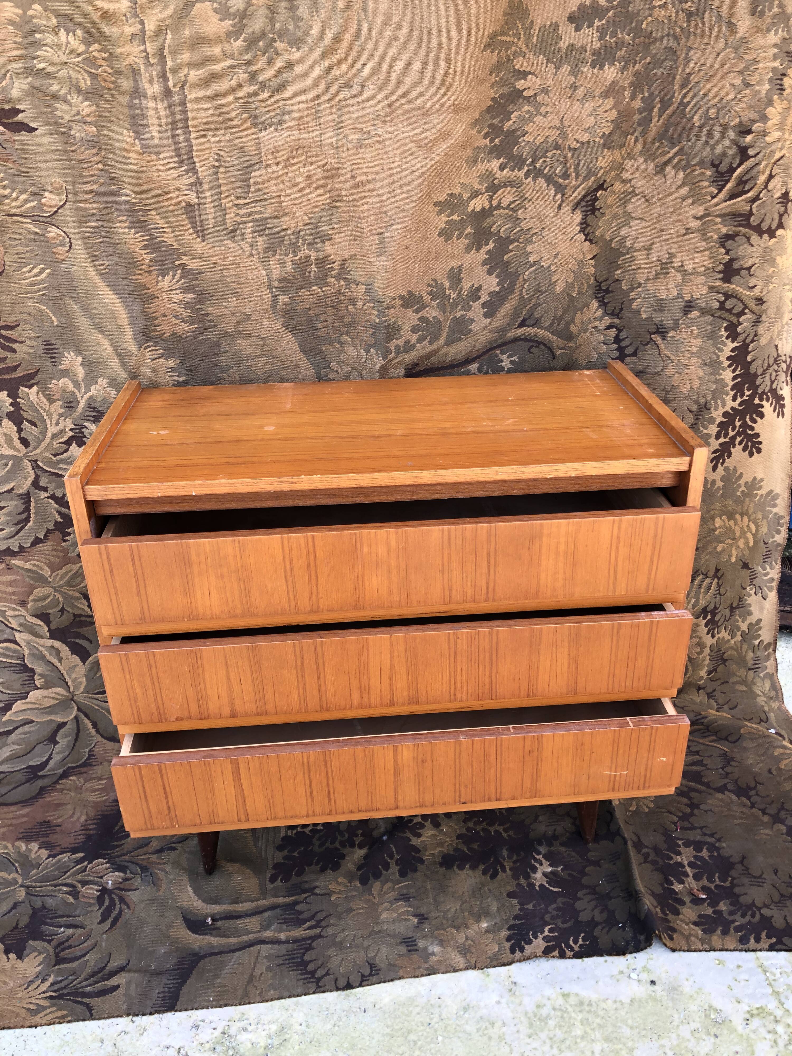 Vintage solid wood chest of drawers