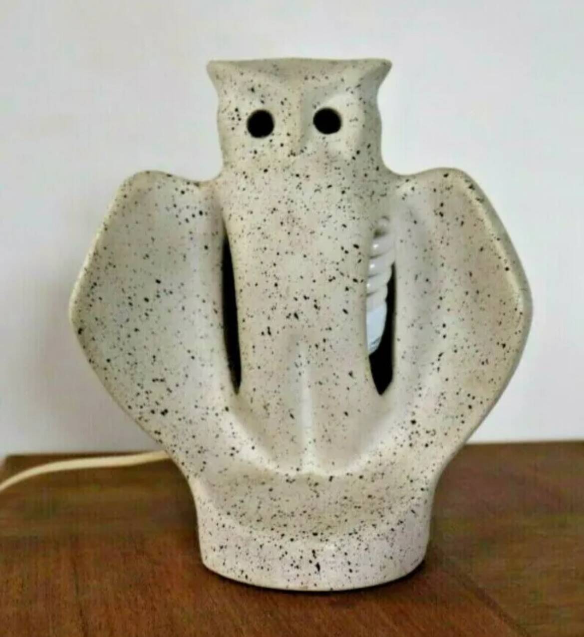 80s owl ceramic lamp